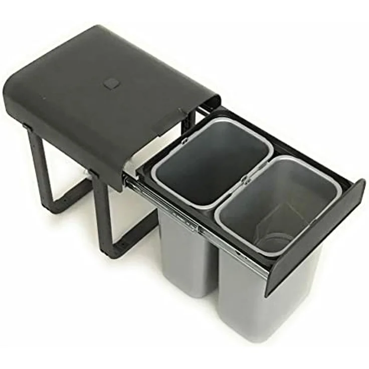 EKOTECH Abfallsammler 16 (2x8) Liter ALADIN für 40 cm Schrankbreite – Bild 1