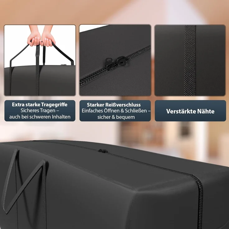 BigDean Aufbewahrungstasche 2 Stück Große Aufbewahrungstaschen 85x55x35 cm (2-tlg, Aufbewahrungstasche/n), Robust, Langlebig, Transport, Lagerung, Faltbar Platzsparend – Bild 5