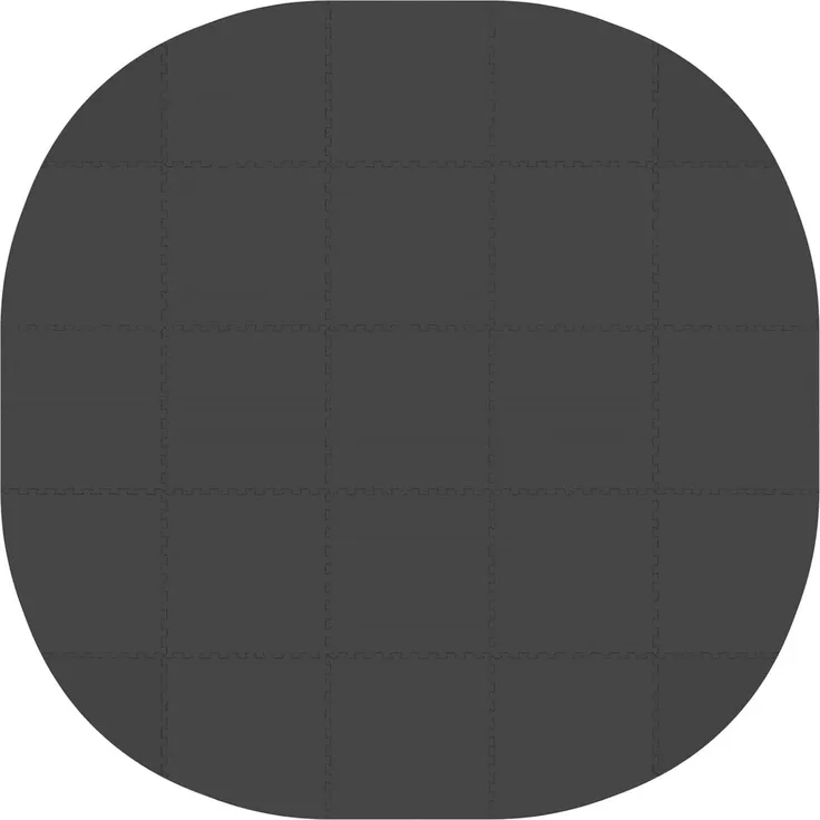 vidaXL Pool Bodenschutzmatte 25 stk. Ø 292 cm Rund EVA-Schaum Schwarz 42042636