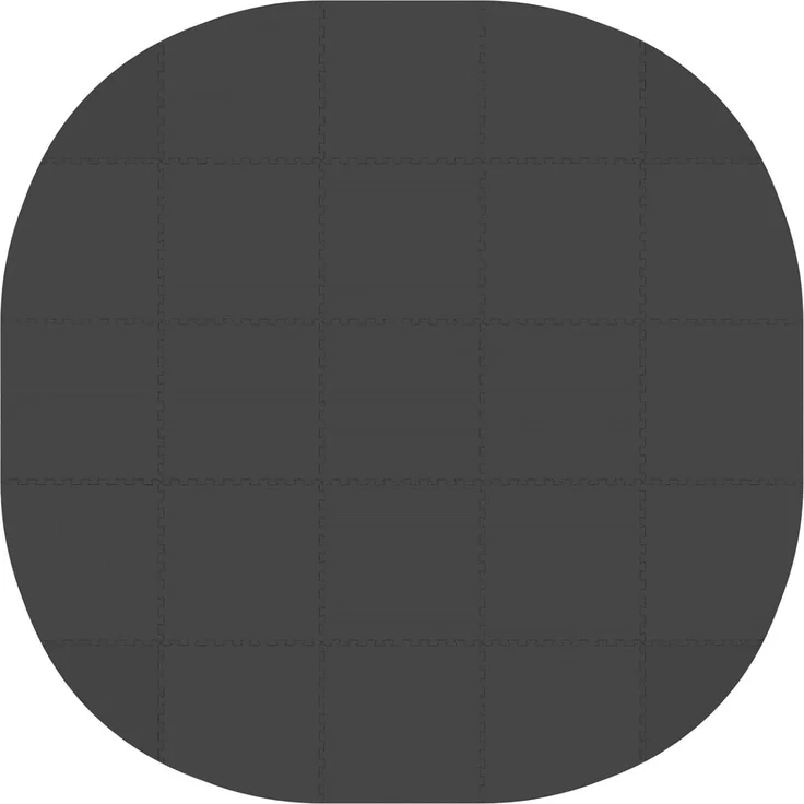 vidaXL Pool Bodenschutzmatte 25 stk. Ø 292 cm Rund EVA-Schaum Schwarz 42042636 – Bild 1