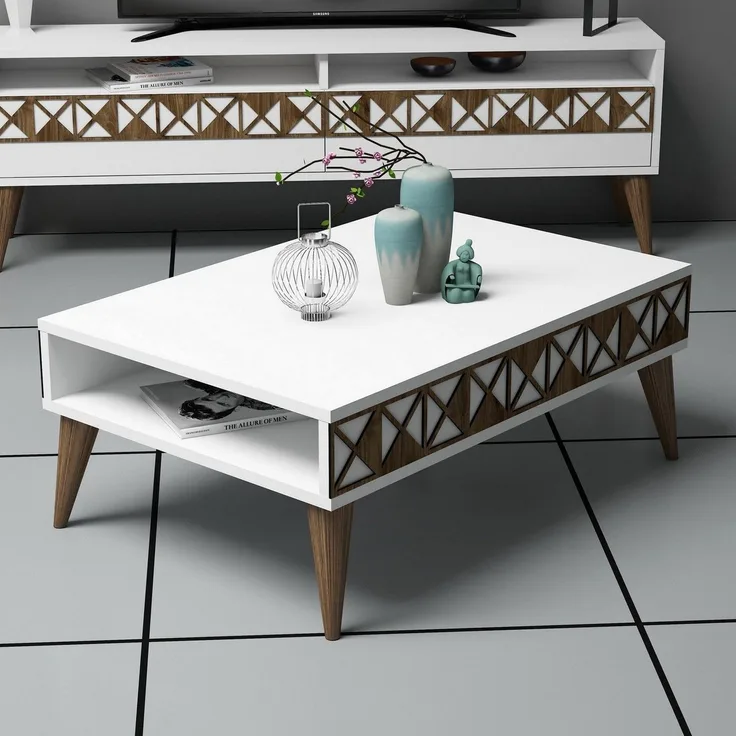Skye Decor 'Line - White' Couchtisch, Weiß, 90 x 34,6 x 60 cm