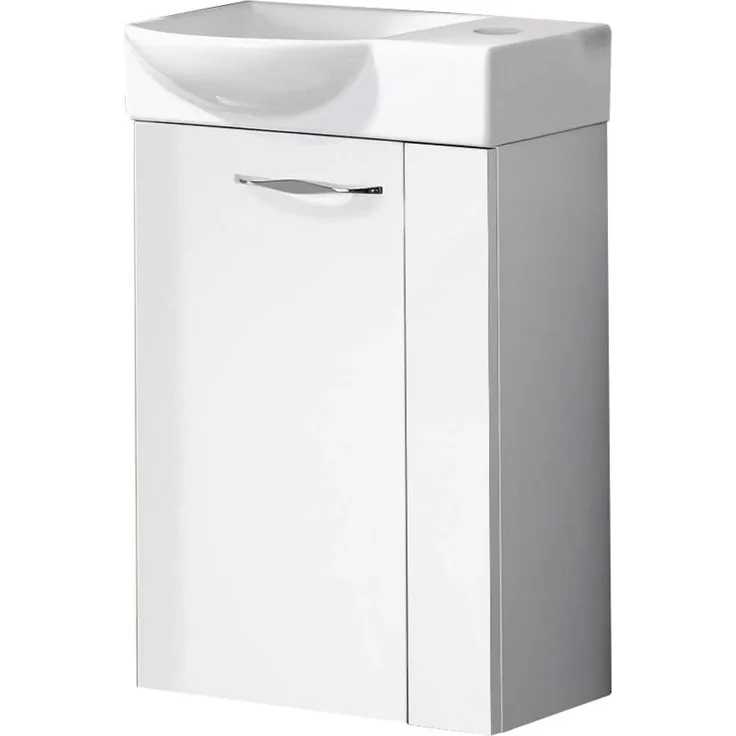 Fackelmann SCENO Gäste WC Set 45 cm, links, Weiß, 2-teilig