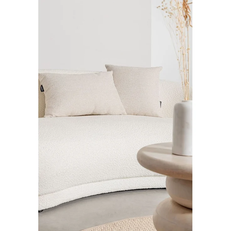 Sofa Tecla aus Boucle-Stoff, skandinavischer Stil, Weiß, 2-3 Sitzplätze, gepolstert – Bild 2
