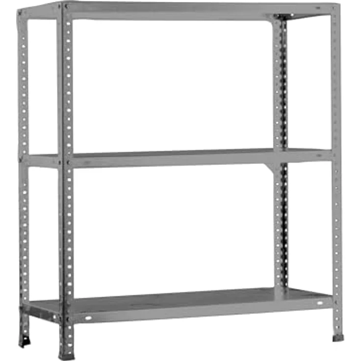 Simon Rack Schwerlastregal, 1000 x 800 x 300 mm, Bis 100 kg Belastbar, 3 Verstellbare Ablagen, Kellerregal, Lagerregal, Grau- Comfort – Bild 2