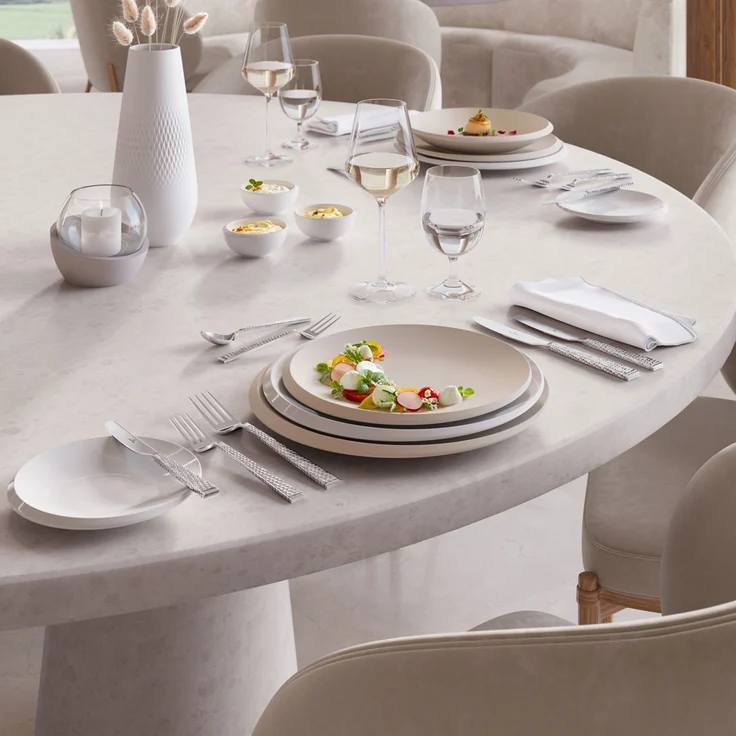 Villeroy & Boch NewMoon beige Frühstücksteller ø 24 cm 6er Set – Bild 3