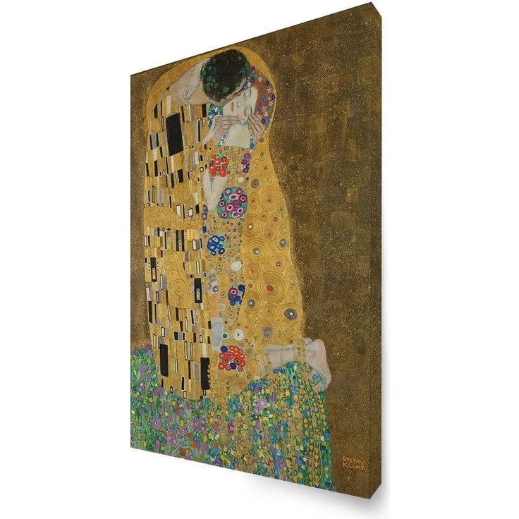 Art for the home Leinwandbild Kuss (Gustav Klimt), Art, Kiss (1 St), der Kuss 100x70 cm – Bild 3