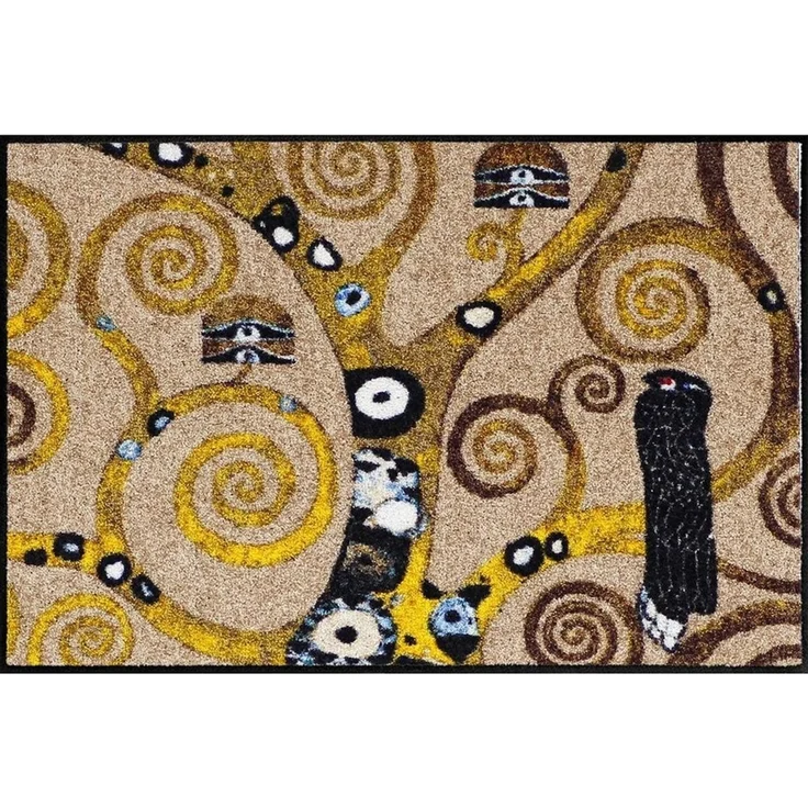 Salonloewe Fußmatte Fußmatte 50x75 Klimt Lebensbaum beige, Eingangsmatte normal, Höhe: 500 mm – Bild 4