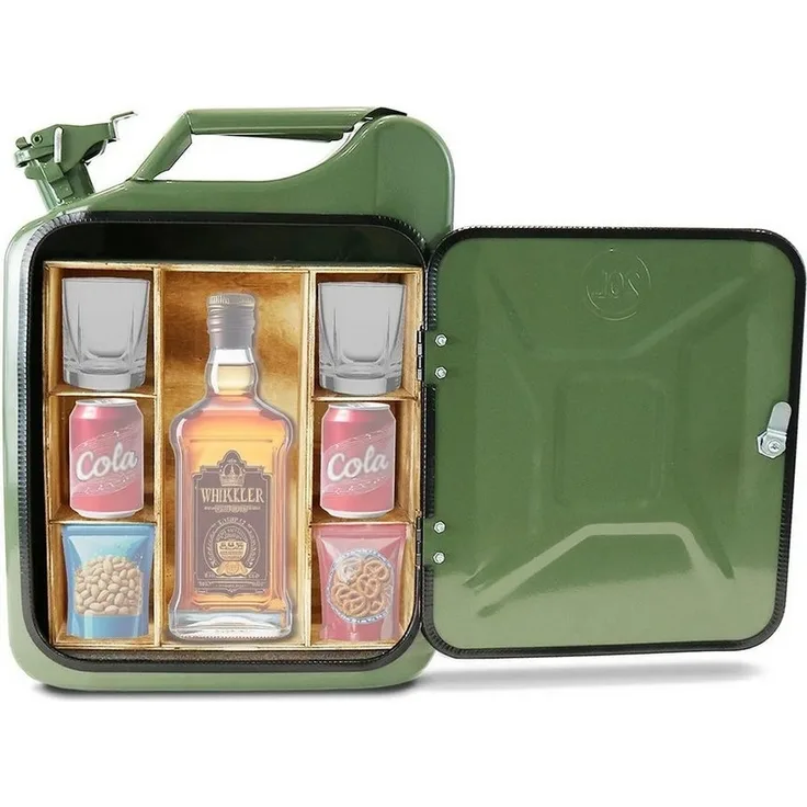 Divit Deko-Wandregal Minibar in Benzinkanister Design MF1 Bar Regal / Aufbewahrung