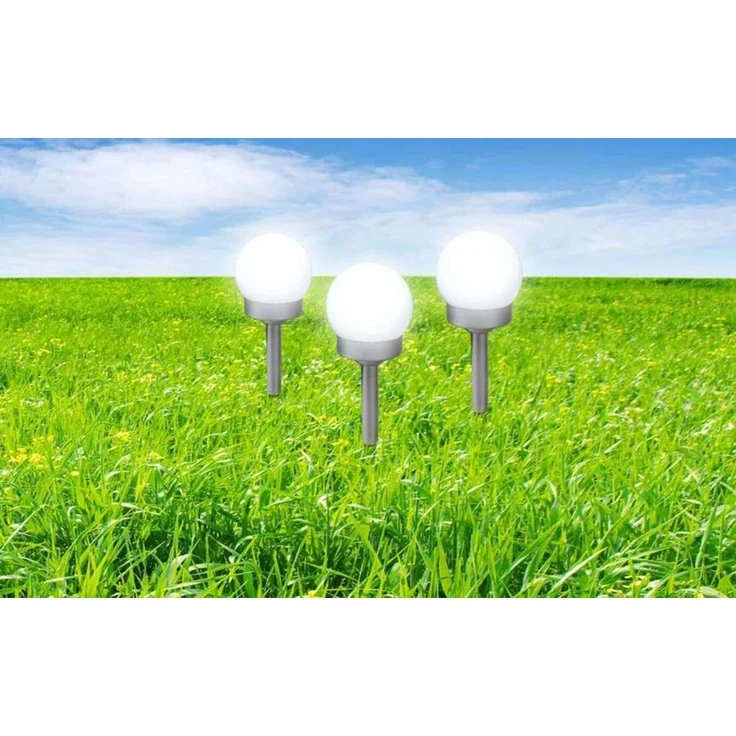 Solarleuchte Garten 6er Set Solarkugeln Silber Solarlampe Außen Leuchte Solar – Bild 7