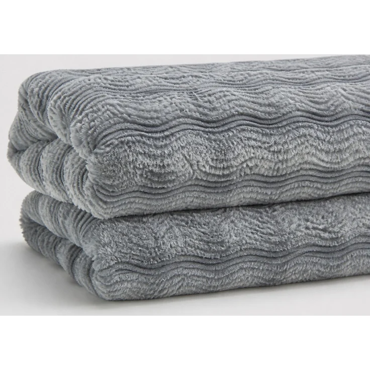 Flanell-Kuscheldecke für Sofa und Bett Blau-Grau 2 x 2.3 m – Bild 3