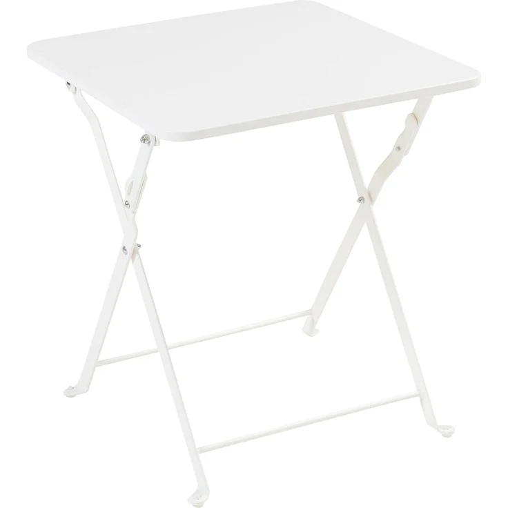 Klapptisch Vegårshei Stahl 45x40x40 cm Weiß [en. casa] – Bild 4