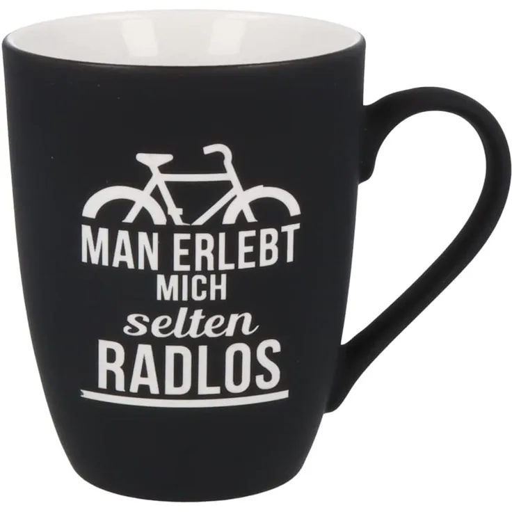 Spruchreif® Tasse SOFT-TOUCH-Tasse mit Gravur·Geschenk für Radfahrer und Mountain Biker
