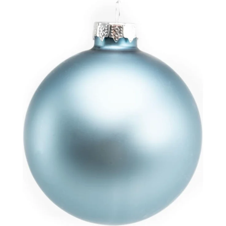 TrendLine Weihnachtskugeln Glas Ø80mm 6Stk dämmerungsblau Christbaumkugeln Xmas – Bild 4