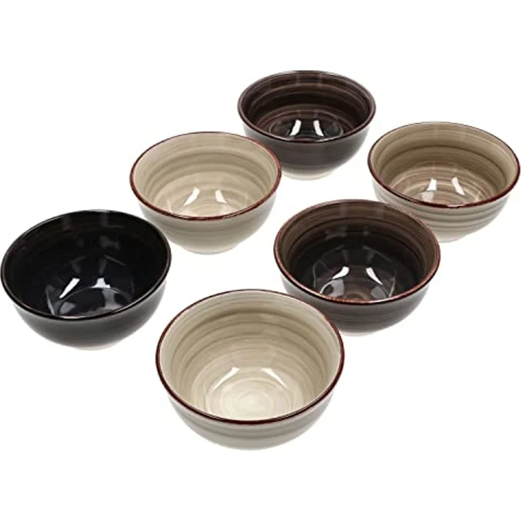 MamboCat Servierschale 6er Set Snack-/Dipschale Grey 12 cm - 24326864, Steingut – Bild 3