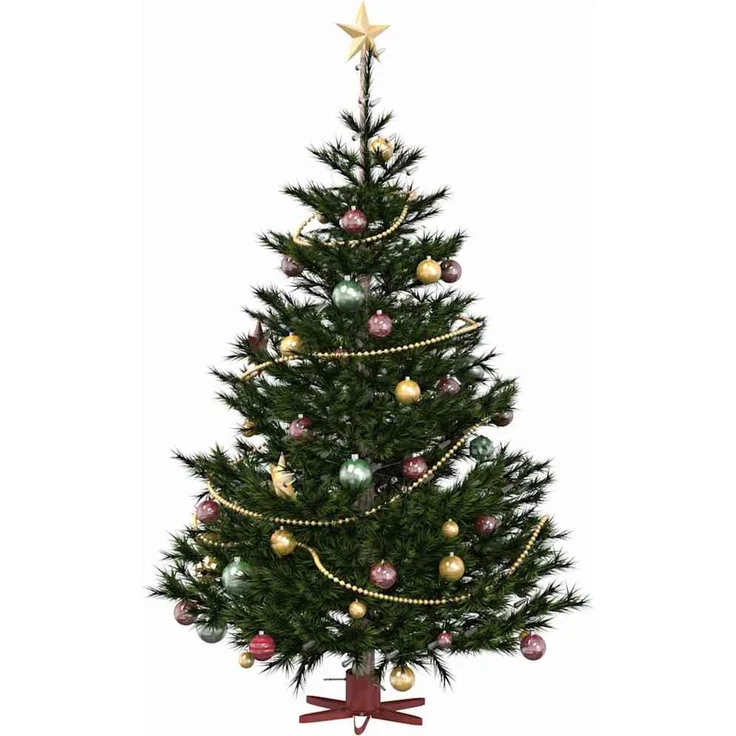 vidaXL Weihnachtsbaumständer Rot 50 x 50 x 15,5 cm Stahl 42019199 – Bild 3