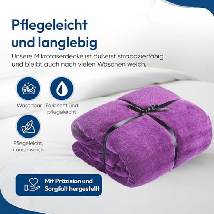 Wohndecke FELUNA Coral Fleece Kuscheldecke XXL – Superweicher Cashmere-Touch, Feluna, Tagesdecke Kaschmir-Touch 220 x 200 cm – Bild 3