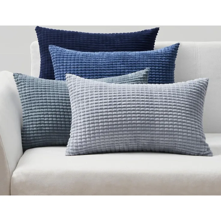 Kissenbezug 30x50 cm Grün Cord 4er Set Körnig Dekokissenbezug