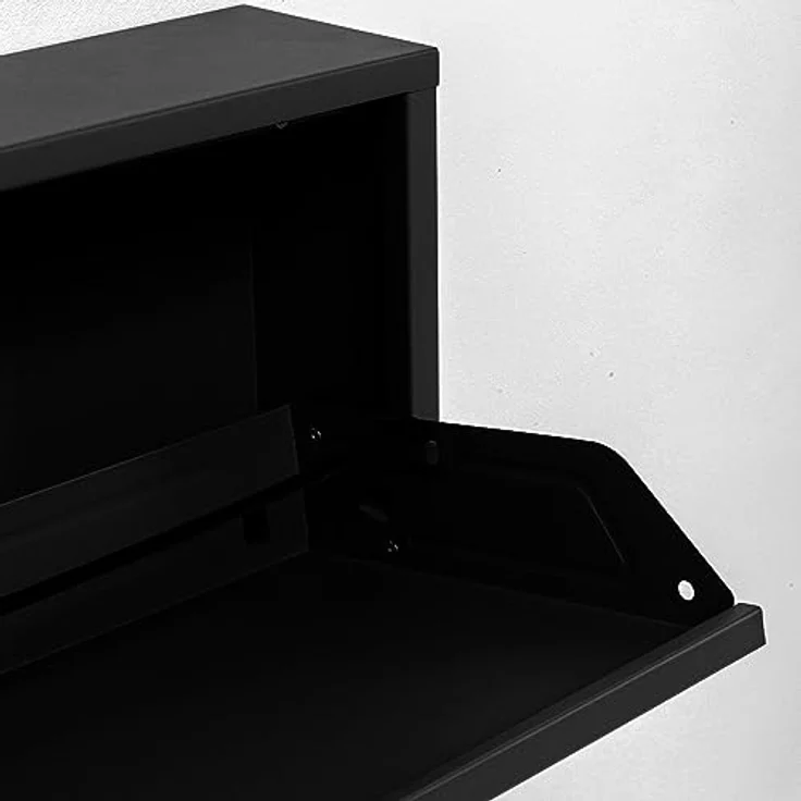 Kare Design Schuhschrank Caruso, Schwarz, Stahl, mit 3 Klappen, Schuhablage für 6 Paar Schuhe, schmal, platzsparend, hoch, Schuhregal, Eingangsbereich, 104 x 50 x 15 cm (H/B/T) – Bild 5