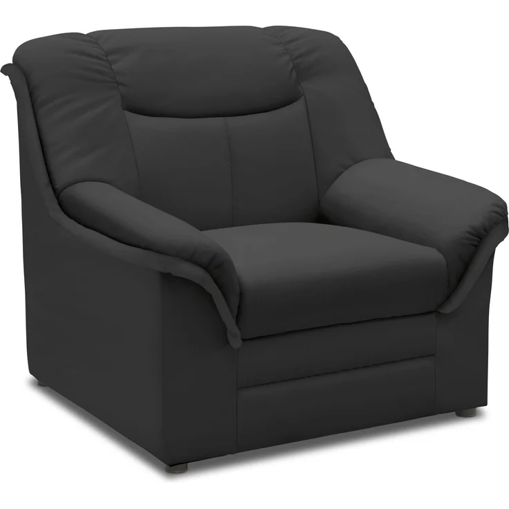 DOMO. collection Sessel Berlin FK, Polstersessel mit Federkernpolsterung, Armsessel, Cocktailsessel, Loungesessel 95 x 90 x 89 cm (BxTxH), schwarz – Bild 2