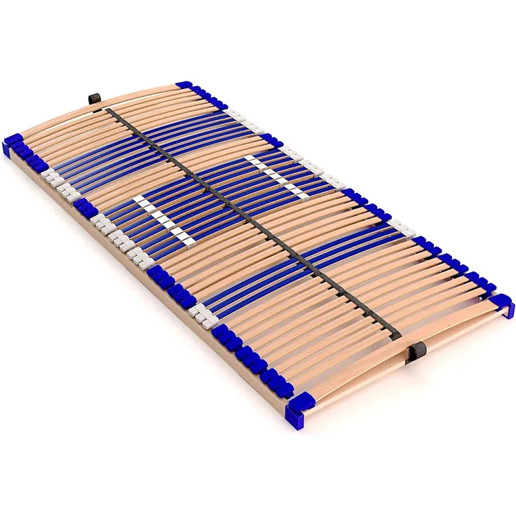 stabiler Lattenrost 100% BUCHE Lattenrahmen - nicht verstellbar, starr - SCHULTERFRÄSUNG, 7 Zonen, 44 Federleisten, Härte-Regulierung, Mittelgurt - FIX COMFORT 44® - fertig montiert (70x190 cm)