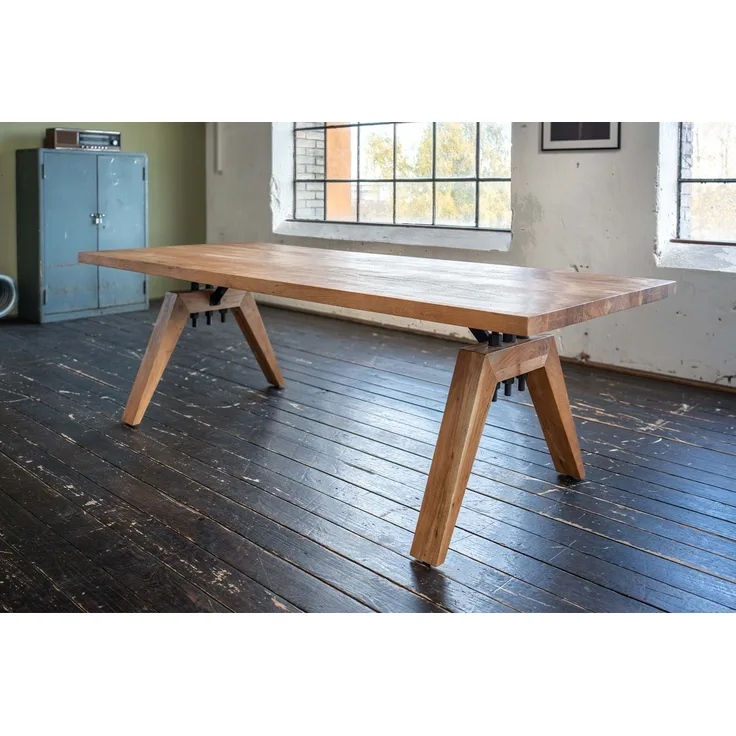KAWOLA Esstisch WOODY Akazie massiv Gerade Kante 280x100cm