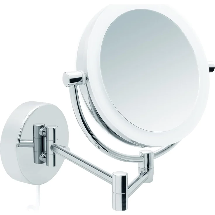 Libaro Kosmetikspiegel mit Beleuchtung MODENA LED Schminkspiegel 5-fach 10-fach Vergrößerung, LED Wandmontage, Vergrößerungsspiegel 2-seitig, 360° drehbar, dimmbar – Bild 1