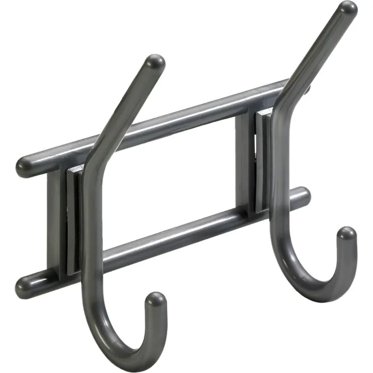 Hettich Garderobenhaken 2 Haken 16,3 x 15,0 x 7,0 cm anthrazit