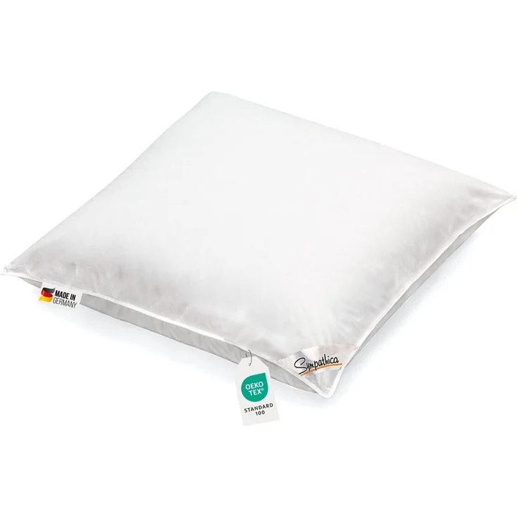 Kopfkissen Allergiker Kissen 60° Wäsche Baumwollbezug 80x80 – Bild 1