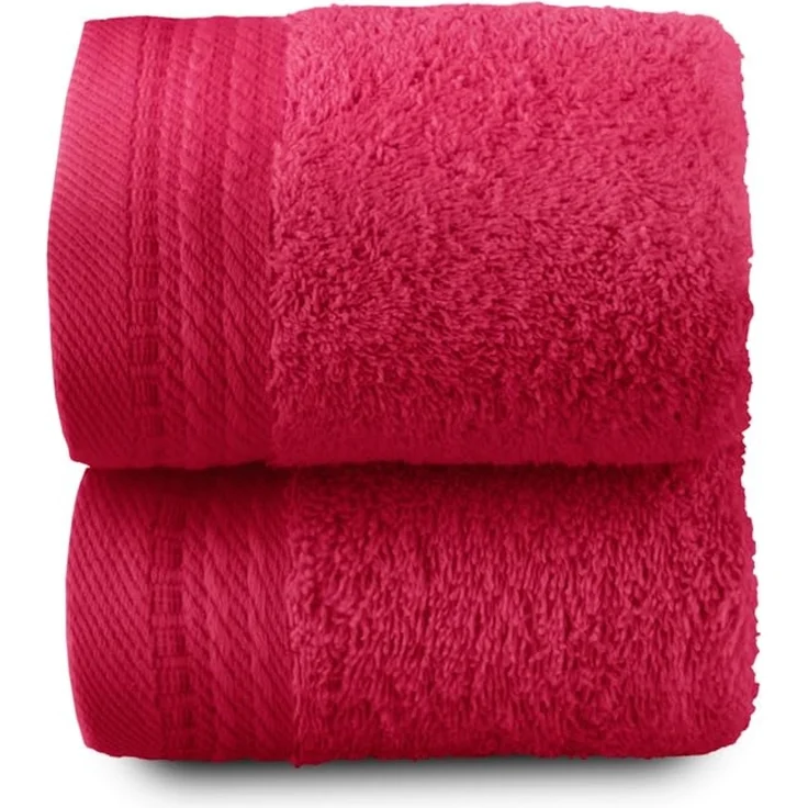 Top Towel – Premium – Große Badetücher – Badezimmerhandtücher – 2 Gesichts- oder Bidethandtücher – 30x50 cm – 100 % Baumwolle – 600 Gramm - Fuscia