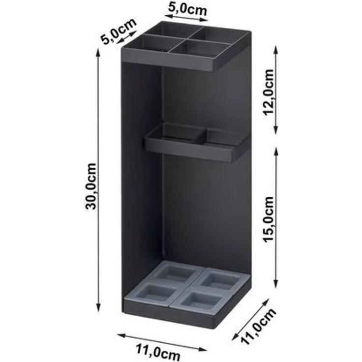 Yamazaki Schirmständer "Smart" Regenschirmständer platzsparend 11x30x11cm, Schirmhalter, besonders klein, für bis zu 4 Regenschirme, aus Metall – Bild 4