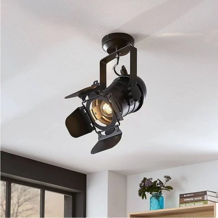 Lindby Deckenstrahler Tilen, Metall, Schwarz IP20, 1x60 W – Bild 2