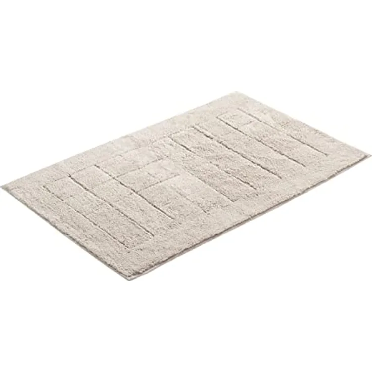 Vossen Badteppich Exclusive urban grey, hochfloriger Badematte aus 100% Baumwolle, rutschfest und fußbodenheizungsgeeignet