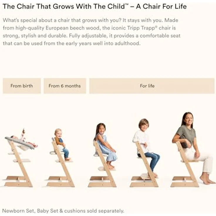 Stokke Tripp Trapp Hochstuhl mit ergonomischem Design, terracotta – Bild 4