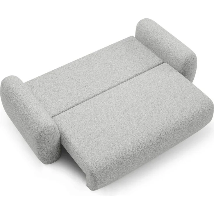 Sofa 3-Sitzer mit Schlaffunktion GASTON in Stoff Puente Hellgrau – Bild 5