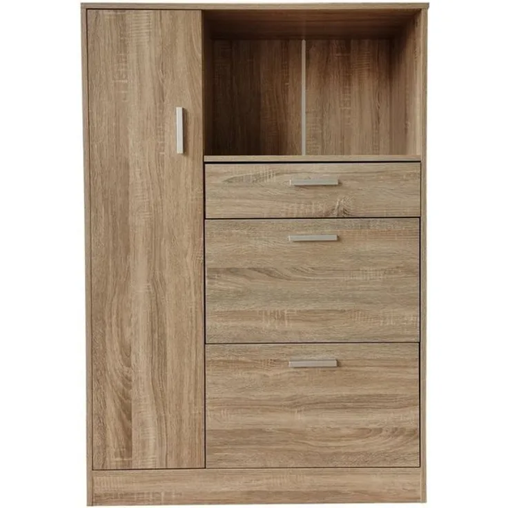 HTI-Line Küchenbuffet Küchenschrank Kombi L Blanca (Stück, 1-St, 1 Küchenschrank Kombi L Blanca) Küchenbuffet Mehrzweckschrank Mikrowellenschrank