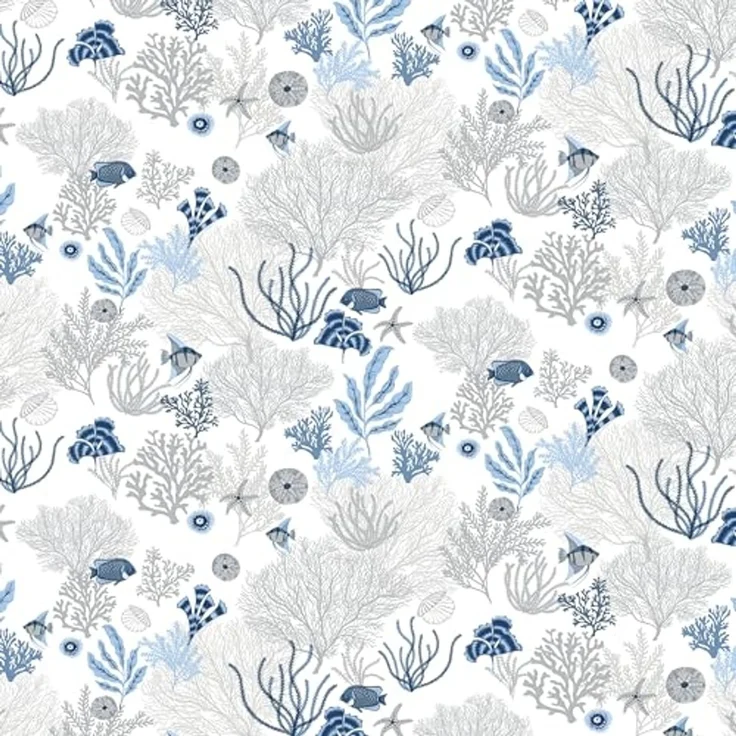 Wachstuch-Tischdecke, Reef, Blau, 240x140 cm – Bild 4