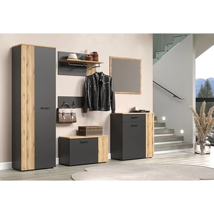 Garderobenspiegel Esteban in Eiche Evoke 80 x 70 cm – Bild 5