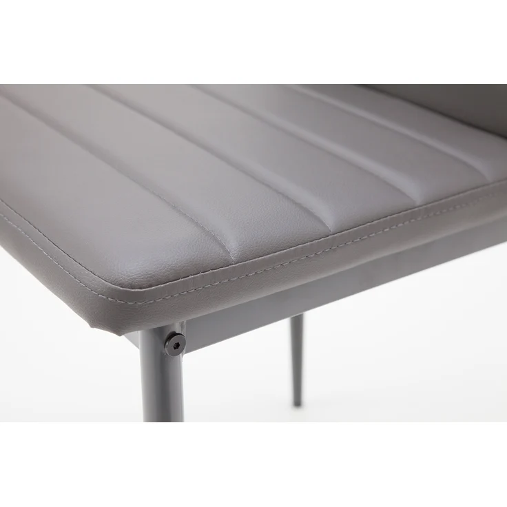 Albatros Esszimmerstühle MILANO 4er Set, Grau - Polsterstuhl mit Kunstleder-Bezug, Modernes Stilvolles Design am Esstisch - Küchenstuhl oder Stuhl Esszimmer mit hoher Belastbarkeit bis 110kg – Bild 8