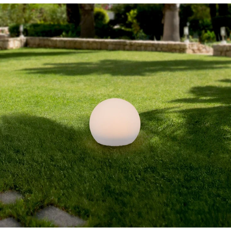 Ambia Garden Solarleuchte BALL, Kunststoff weiß, Durchmesser 20 cm, mit Farbwechsler RGB – Bild 3