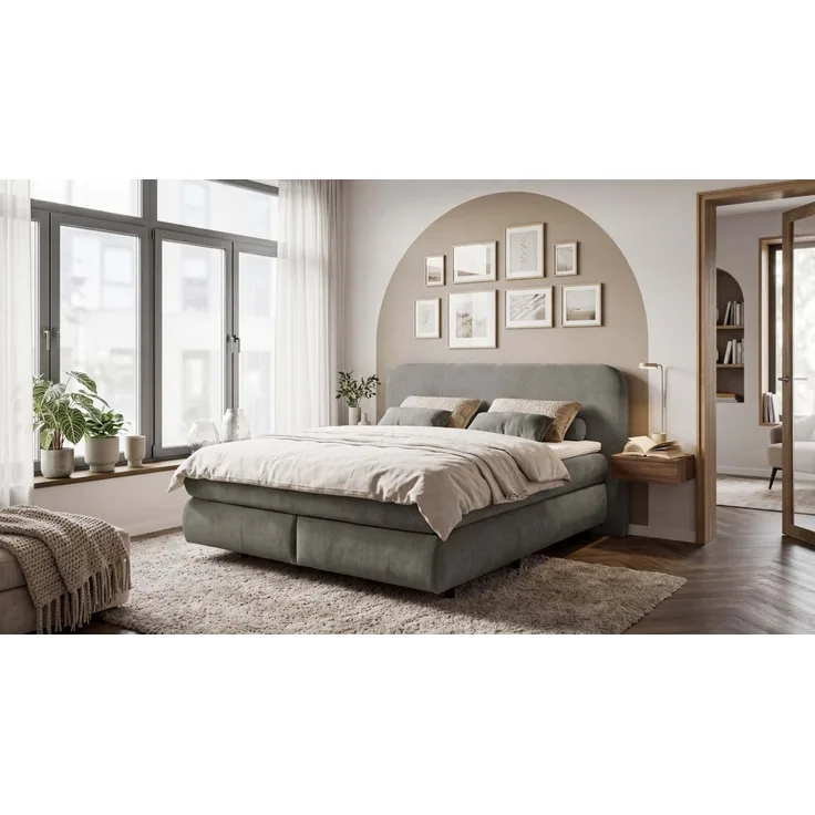 Boxspringbett Elbrus von Ed Exciting Design 180 x 200 cm mit 7 Zonen Tonnentaschenfederkern