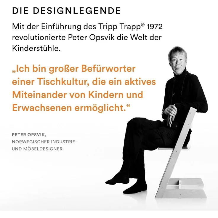 Stokke 'Tripp Trapp' Hochstuhl, hazy grey, höhenverstellbar, Buche massiv, bis 110 kg – Bild 7