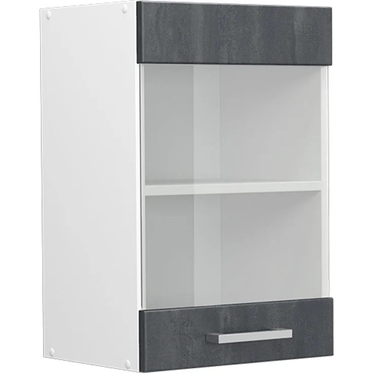 Küchenglasschrank R-Line Schwarz Beton 40 cm Vicco – Bild 1