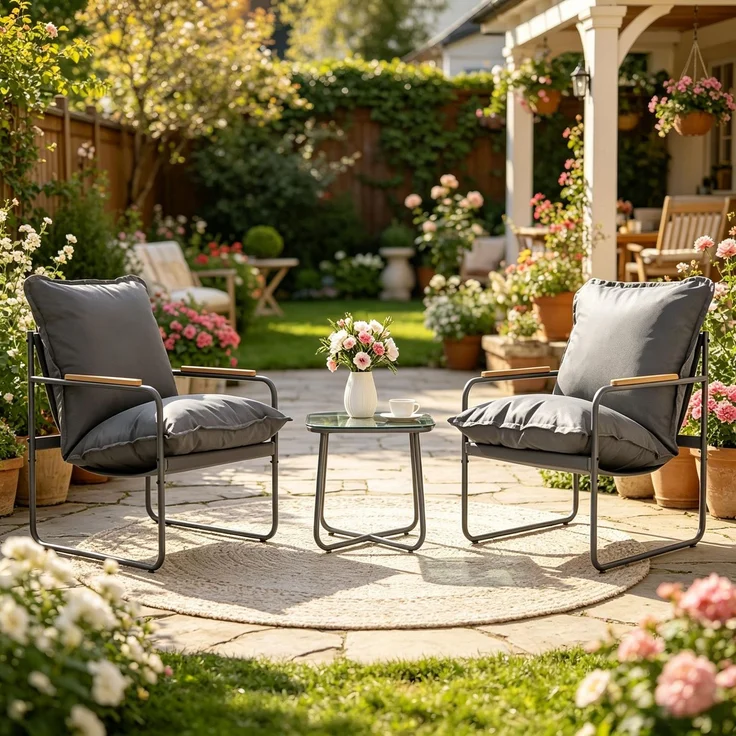 Balkonmöbelsatz,Gartenmöbelsatz,Terrassenmöbelsatz--Herde--80x10x8cm--YOUDENOVA – Bild 3