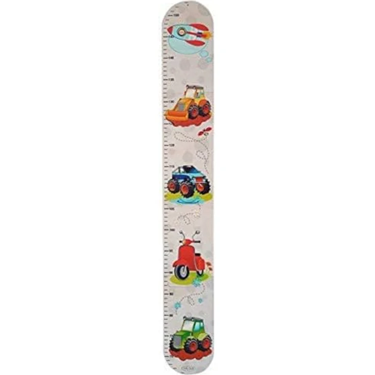 Hess Holzspielzeug 14601 - Messlatte aus Holz für Kinder, Serie Fahrzeuge, handgefertigt, 4 teilig, geeignet für eine Körpergröße von ca. 66 bis 152 cm – Bild 4