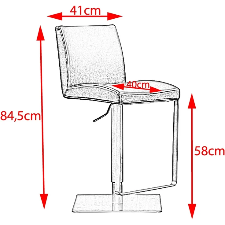 KAWOLA Barhocker FES Barstuhl höhenverstellbar drehbar dunkelbraun 85 x 51 x 42 cm – Bild 8