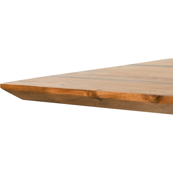 Esstisch Akazie 220x100x74 natur lackiert / Epoxid schwarz, Kreuzgestell silber matt EPOXY – Bild 6