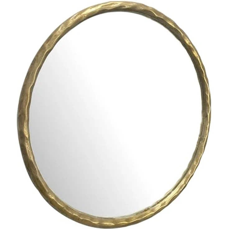 MID.YOU Wandspiegel, rund, gold, Glas, 60x60x4 cm – Bild 1