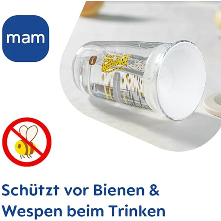 MAM Easy to Drink Cup 360° Trinklernbecher 290 ml, ab 8 Monaten, Zebra – Bild 9