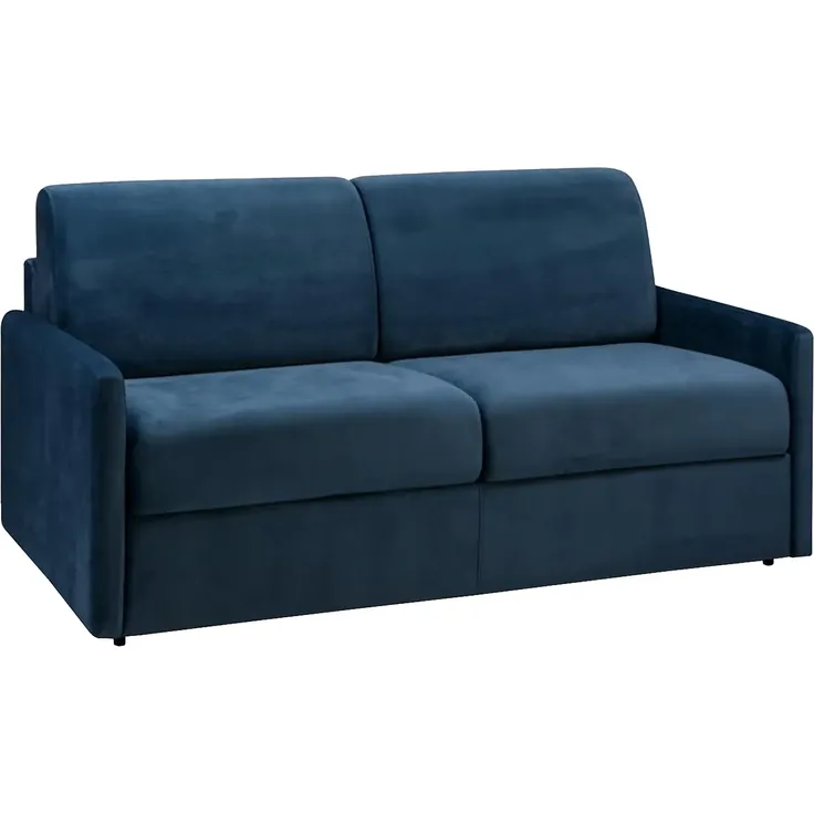 Vente-unique - CALIFE Sofa SamtStoff Blau - B 223 cm94 cm x H 85 cm x L 170 cm – Bild 2