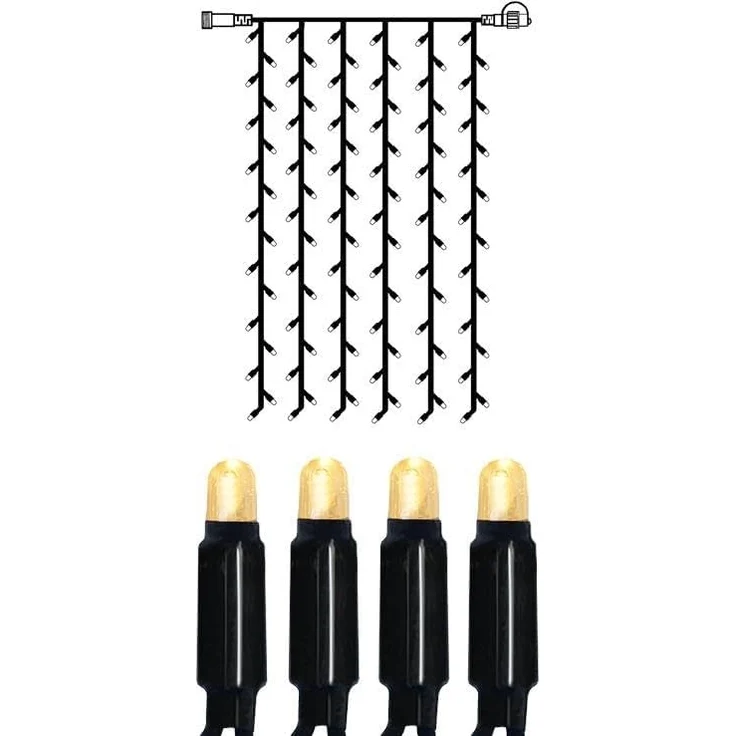 System LED "LED Eisregen-Lichterkette 1x2m" 102 LED´s, warmweiß, IP44 – Bild 1